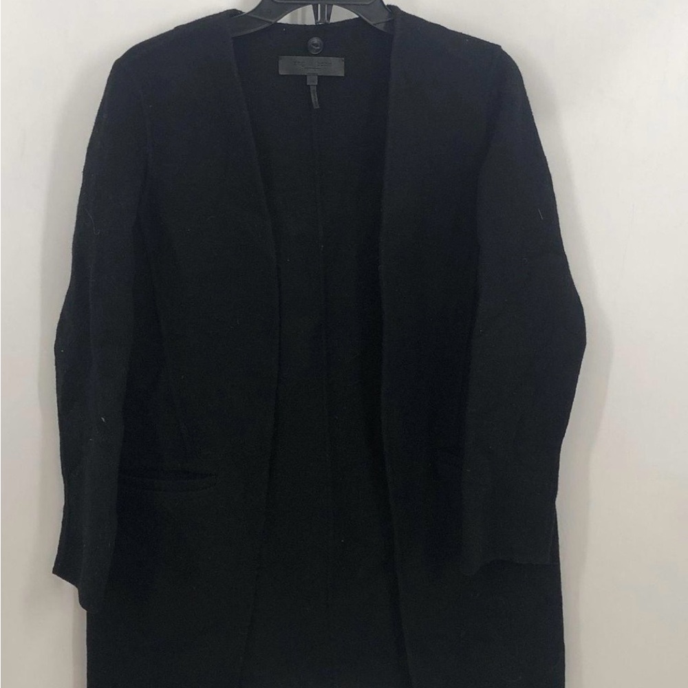 Rag & Bone Black Open-Front Coat